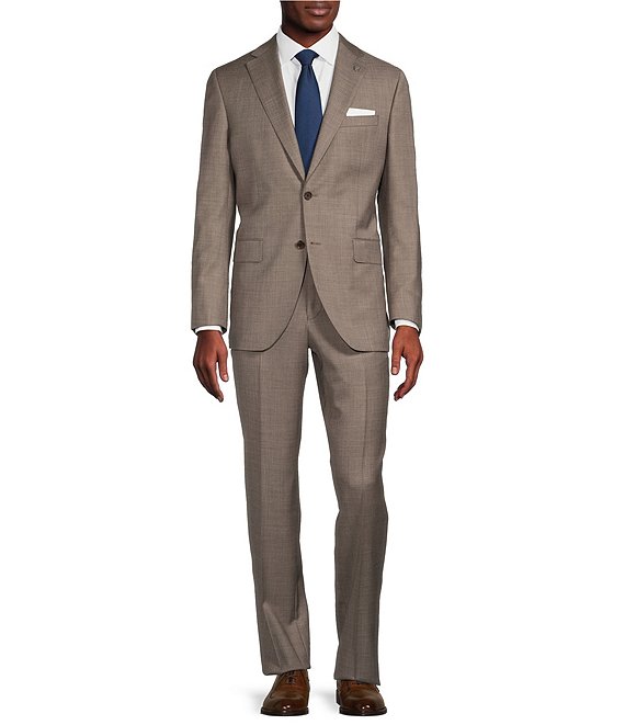 Cremieux Modern Fit Flat Front Sharkskin Print 2-Piece Suit | Dillard's