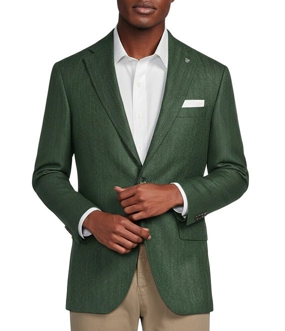 Cremieux Modern Fit Notch Lapel Sport Coat, Olive - Image 1