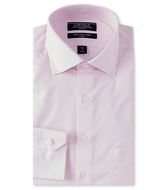 Cremieux Non-Iron Slim Fit Spread Collar Texture Dobby Dress Shirt