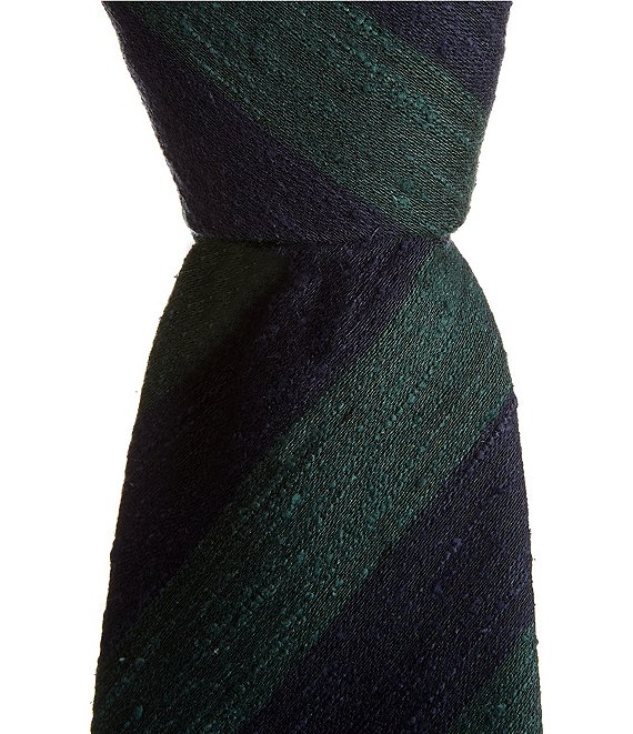 Cremieux Shantung Traditional Silk Stripe Tie