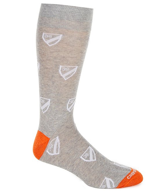 Cremieux Shield Repeat Pattern Crew Dress Socks 