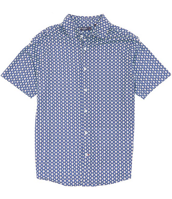 Cremieux Small Print Short-Sleeve Coatfront Shirt | Dillard's