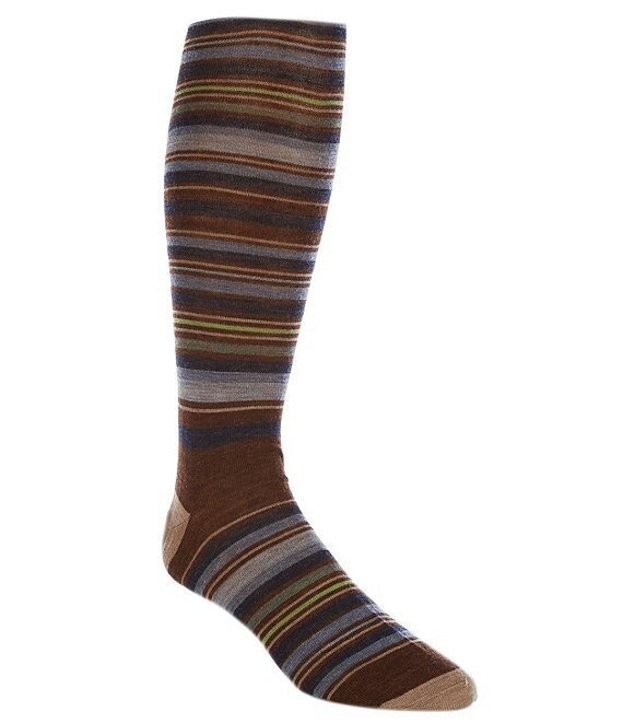 Cremieux Stripe Over-The-Calf Dress Socks