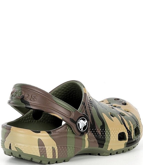 CROCS Classic Clog in Green Camo with Tan Strap Crocs Classic Camouflage Clog Sandals Green Tan Black | eBay main image 4