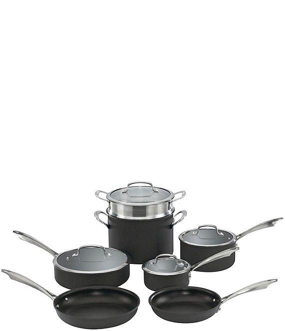 Cuisinart DS Anodized 11 Piece Cookware Set, Black