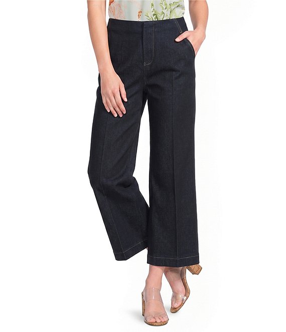 Current Air Cotton Denim Wide Leg Pants