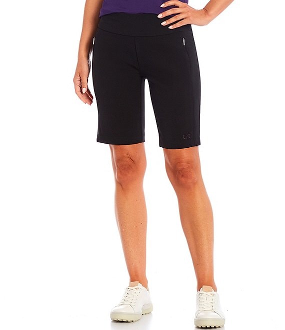 Color:Black - Image 1 - Performance Moisture Wicking Pull-On Twill Shorts