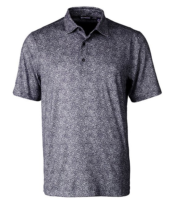 Men's Cutter & Buck Gray Jacksonville Jaguars Helmet Pike Constellation  Print Stretch Polo