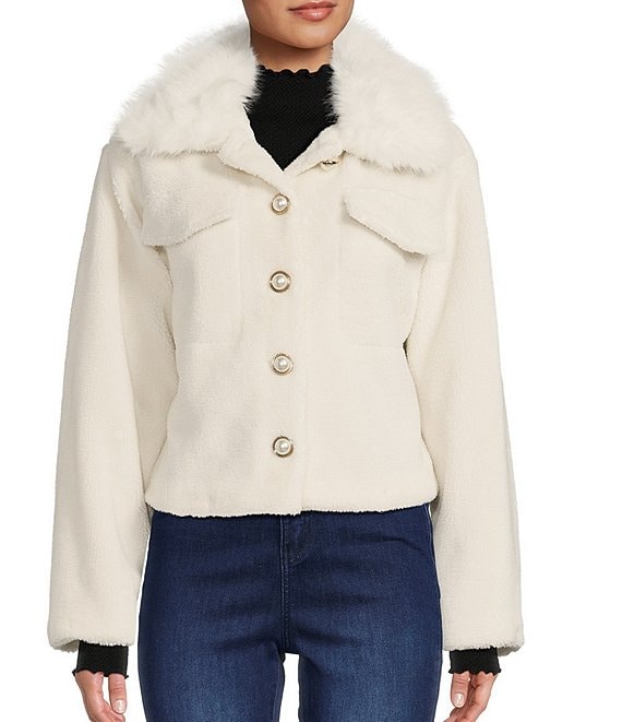 Dillards faux hotsell fur jacket