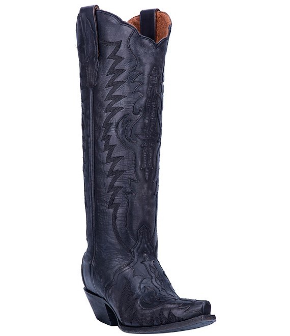 Tall black 2024 cowgirl boots