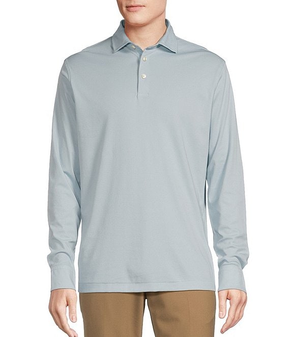 Daniel Cremieux Signature Label Mini Dot Jacquard Long Sleeve Polo Shirt Dillard s