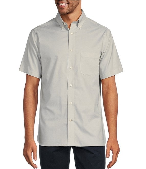 Daniel Cremieux Signature Label Solid Short Sleeve Cotton Shirt | Dillard's