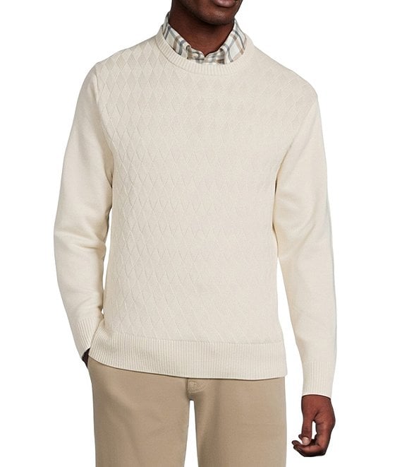 Daniel Cremieux Signature Label Supima Diamond Pattern Sweater