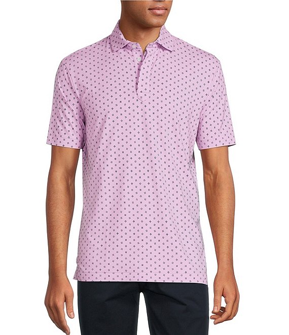 Daniel Cremieux Signature Label Mini Diamond Print Jersey Short-Sleeve ...