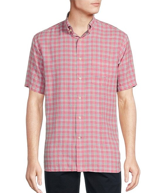 Daniel Cremieux Signature Label Plaid Short-Sleeve Woven Shirt | Dillard's