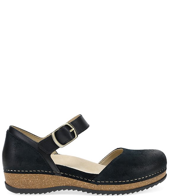 Dansko Mae Burnished Suede Mary Jane Clogs | Dillard's