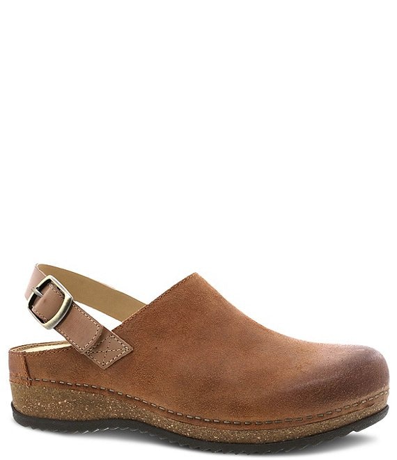 Dansko Merrin Suede Slingback Strap Clogs | Dillard's