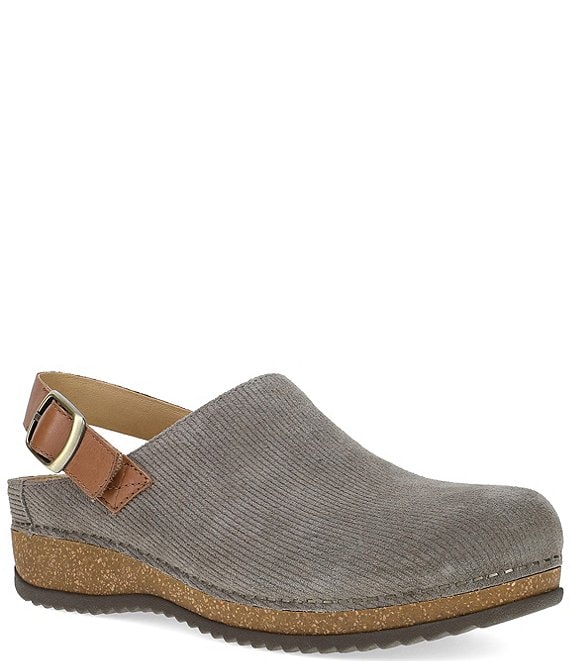 Dansko Merrin Textured Suede Slingback Strap Clogs