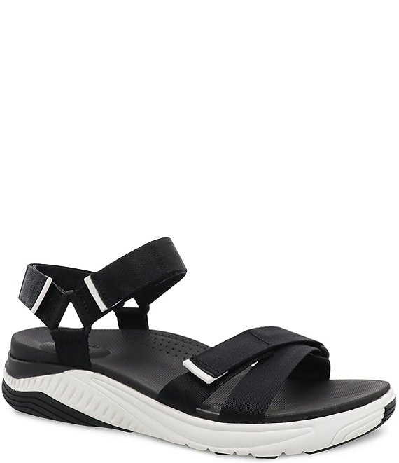 Color:Black - Image 1 - Racquel Recycled Webbing Sandals