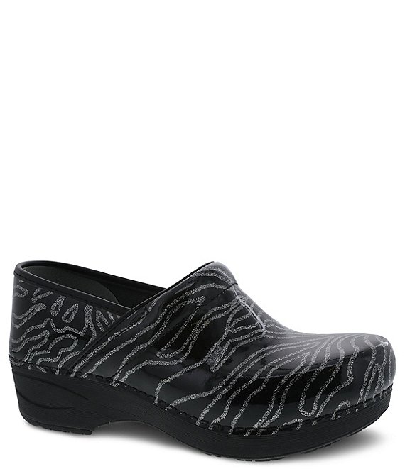 Color:Glitter Waves Patent - Image 1 - XP 2.0 Glitter Waves Print Patent Leather Clogs