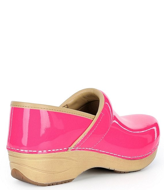Dansko XP 2.0 Pink Neon Patent Leather Clogs | Dillard's