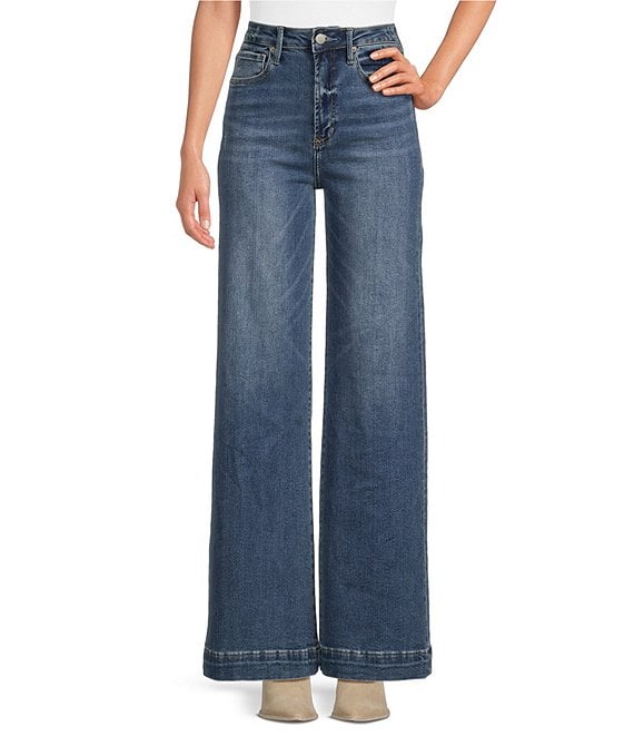 Dressed in LALA hotsell Fiona Distressed Wide Leg Jeans