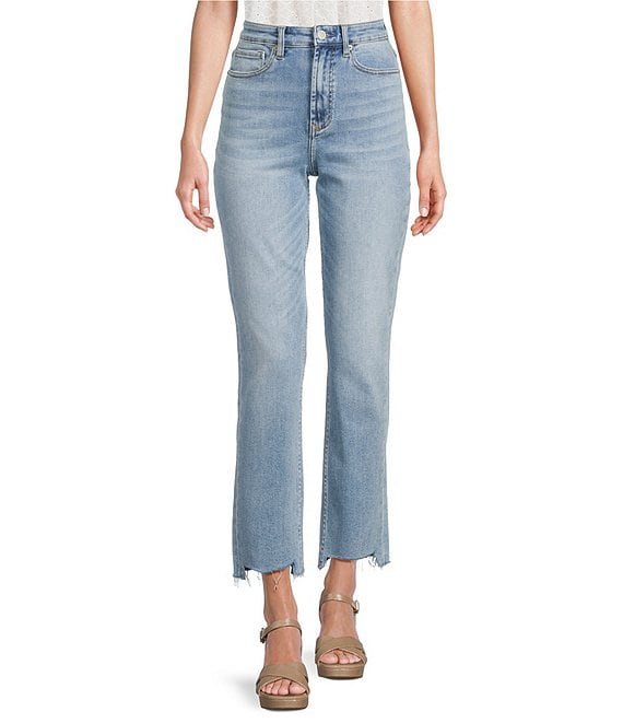Dear John Jodi Stretch Denim Ankle Flare Leg Jeans, Bluewood - Image 1