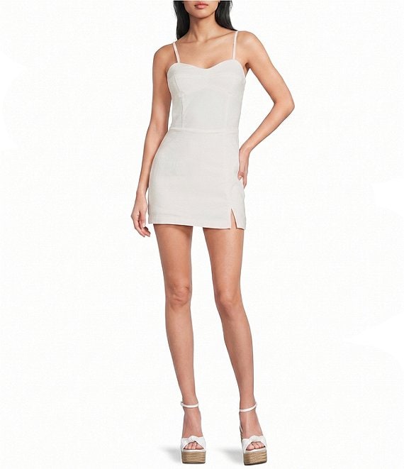Dear Moon Denim Sweetheart Neck Romper