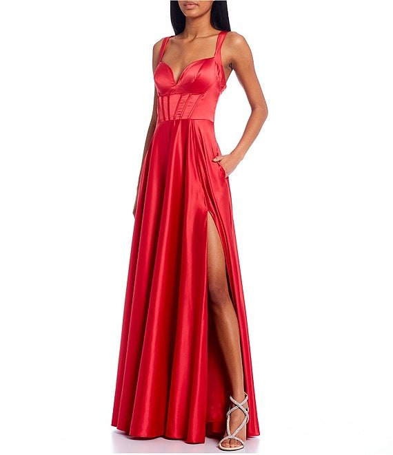 dillards red dress