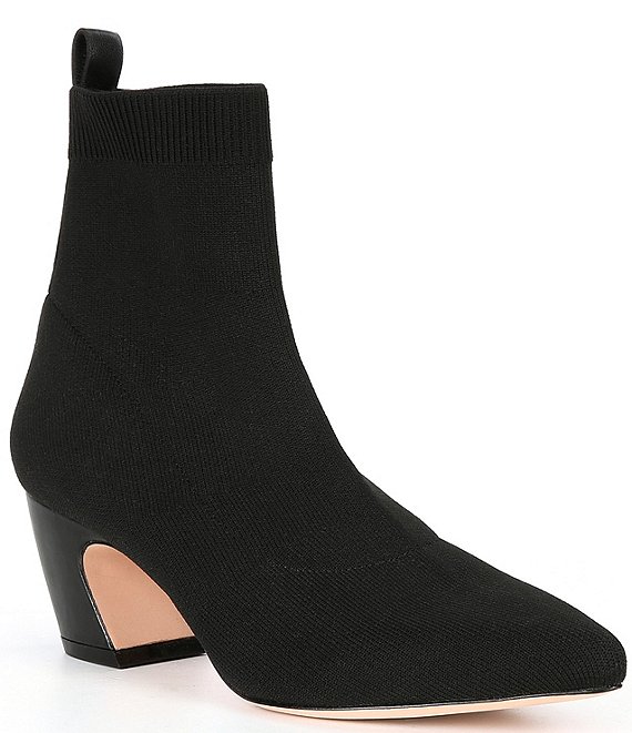 Color:Black - Image 1 - Dani Stretch Knit Point Toe Booties