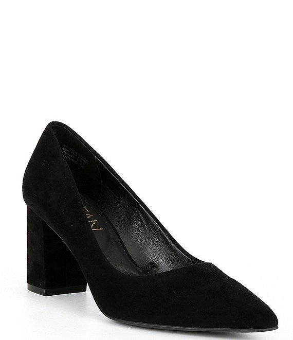Black Patent Block Heel - Comfortable Heels - Ally Shoes