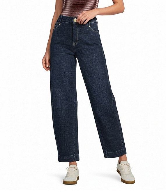 Democracy #double;Ab#double;solution® Skyrise Relaxed Barrel Leg Jeans, Indigo - Image 1