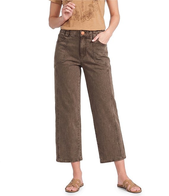 Democracy Petite Size #double;Ab#double;solution® Skyrise Relaxed Straight Leg Cropped Denim Pants