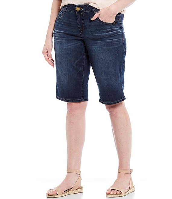 Size "Ab"solution® Bermuda Stretch Denim Shorts |