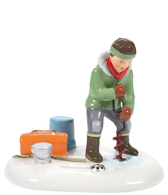 Department 56 Original Snow Village Collection Angling For A Win Figurine