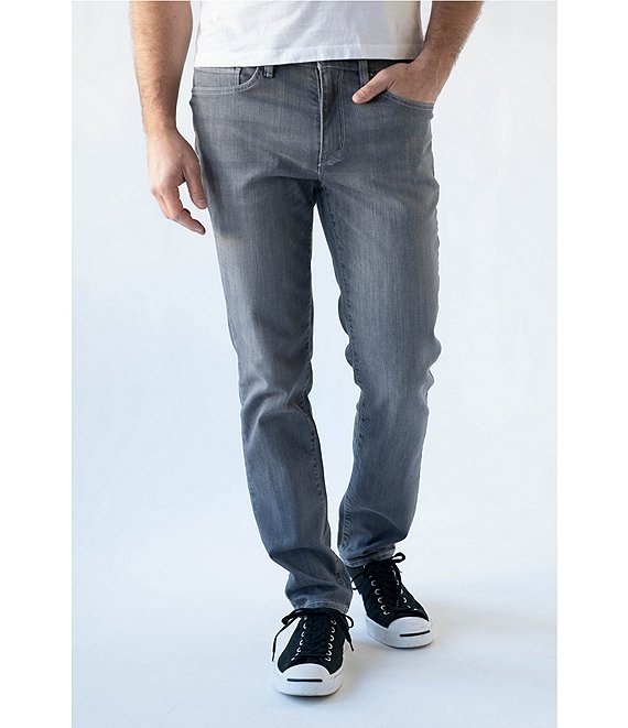 Color:Light Grey - Image 1 - Slim Fit Garment-Dyed Performance Jeans