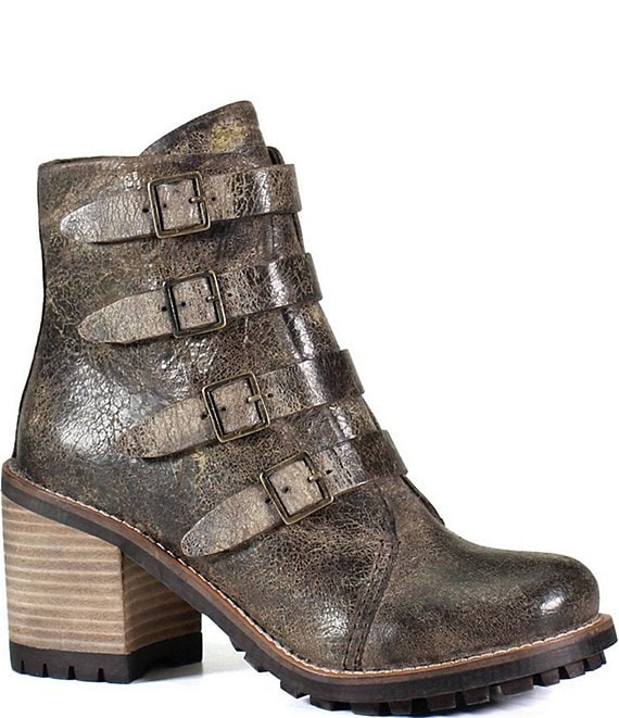 Diba True Com Rad Multi Strap Distressed Leather Booties Dillard s