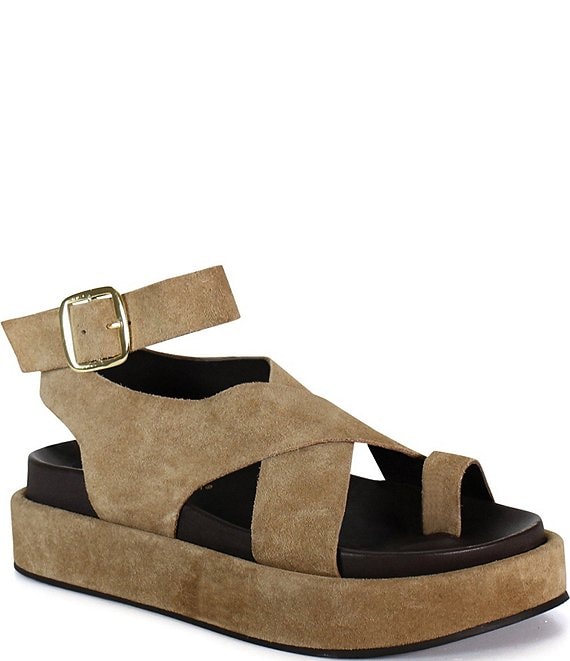 Diba True Sugar Fix Suede Toe Loop Platform Sandals