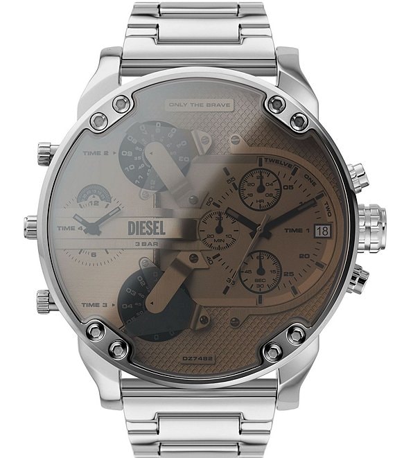 Diesel mens silver cheapest watch