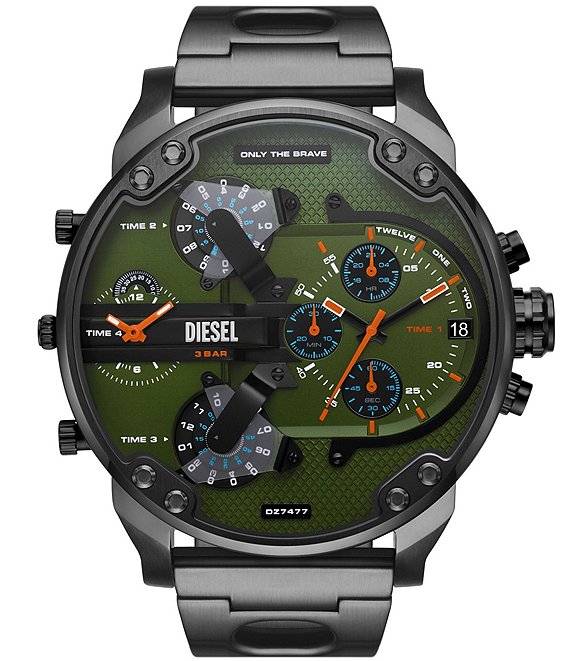DIESEL Men's Mr. Daddy Chronograph Gunmetal Stainless Steel Bracelet Watch - Gunmetal