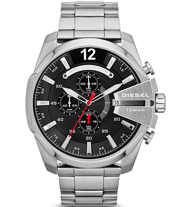 Diesel Stainless Steel Mega Chief Luminescent Chronograph Watch