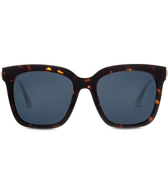 Color:Tortoise - Image 1 - Bella Polarized Oversized Square Sunglasses