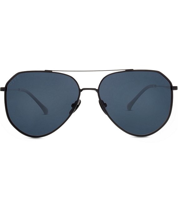 Color:Black/Grey - Image 1 - Unisex Polarized Geometric Aviator Sunglasses