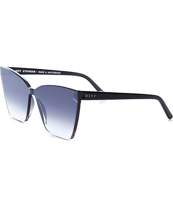 Color:Black - Image 1 - Goldie Women's 56mm Cat Eye Sunglasses