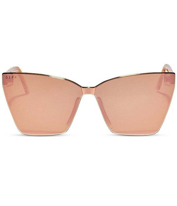 DIFF Eyewear Women's Goldie 145mm Cat Eye Statement Sunglasses