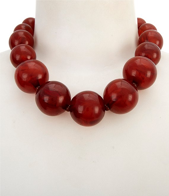 Dillard's Amber Tonal Beads Statement Necklace
