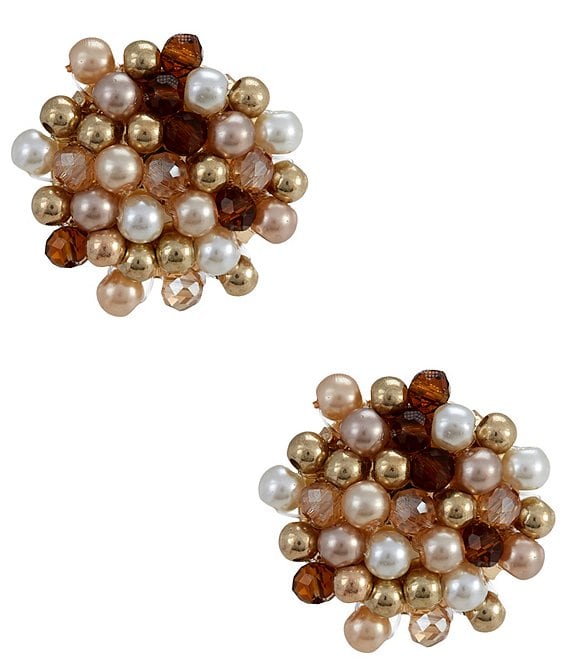 Dillard's Bead Cluster Stud Statement Earrings