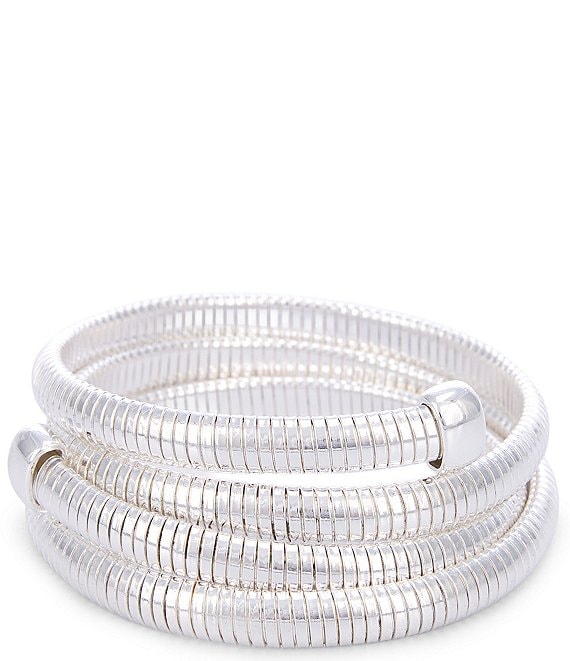 Dillard's Cobra Chain Multi Row Coil Bracelet