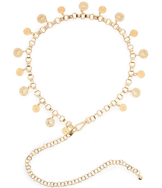 Dillard's Coin Dangle Chain Belt