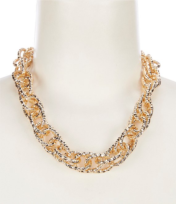 Dillard s Diamond Cut Chain Collar Necklace Dillard s